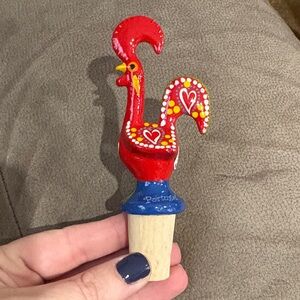 Colorful Rooster Wine Stopper